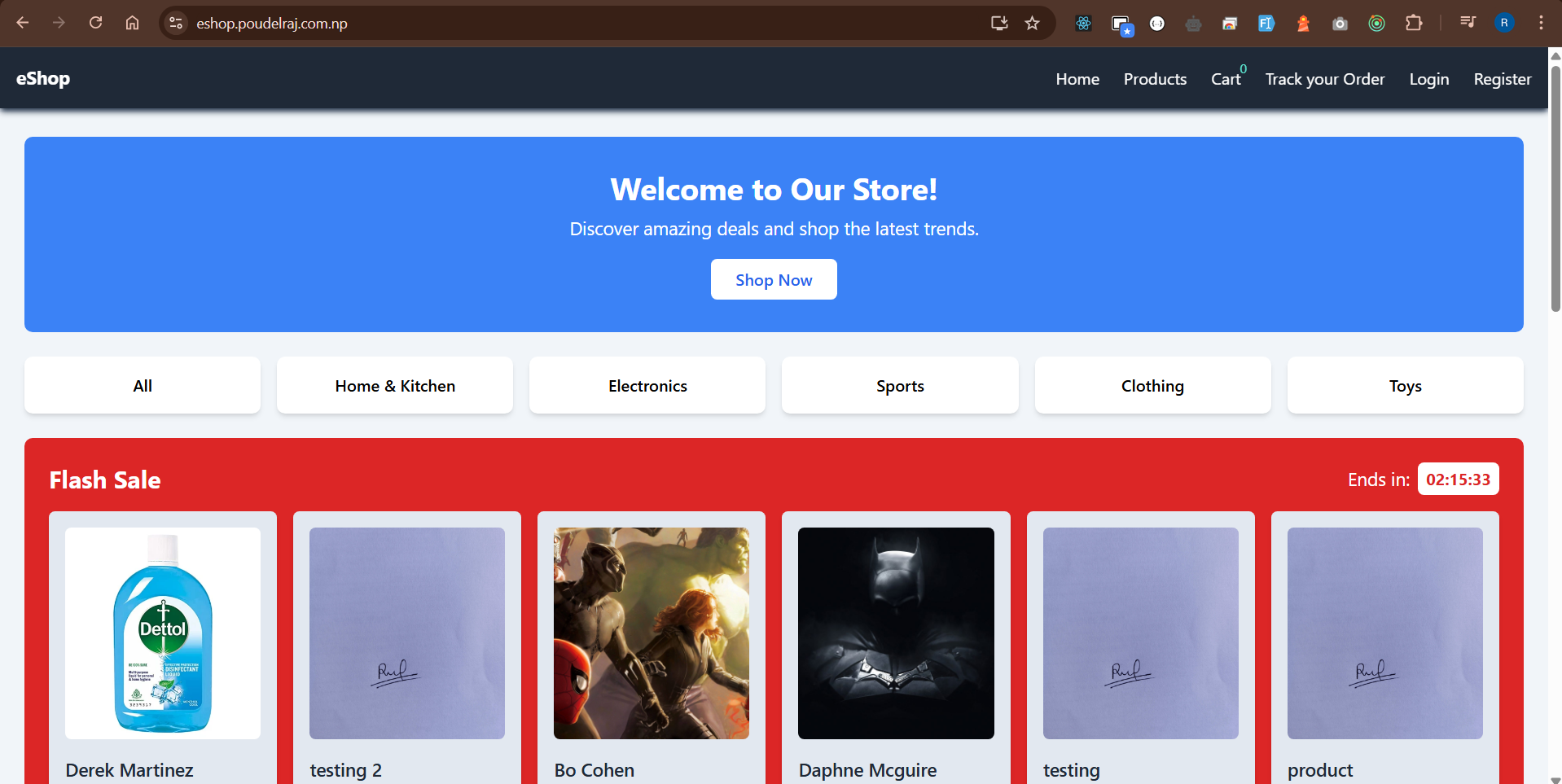 E-Shop MERN screenshot